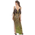 Peacock Feathers Wheel Plumage Maxi Chiffon Cover Up Dress View2