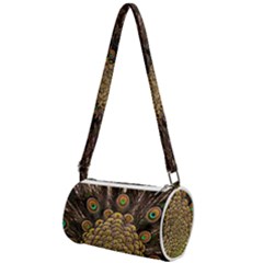 Peacock Feathers Wheel Plumage Mini Cylinder Bag by Ket1n9