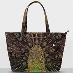 Peacock Feathers Wheel Plumage Back Pocket Shoulder Bag  by Ket1n9