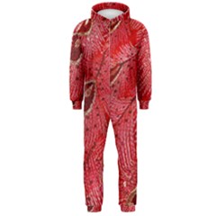 Red Peacock Floral Embroidered Long Qipao Traditional Chinese Cheongsam Mandarin Hooded Jumpsuit (men) by Ket1n9