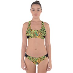 Unusual Peacock Drawn With Flame Lines Cross Back Hipster Bikini Set by Ket1n9