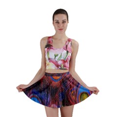 Pretty Peacock Feather Mini Skirt by Ket1n9