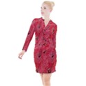 Red Peacock Floral Embroidered Long Qipao Traditional Chinese Cheongsam Mandarin Button Long Sleeve Dress View1