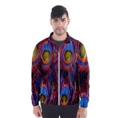 Pretty Peacock Feather Men s Windbreaker by Ket1n9