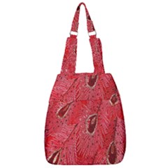 Red Peacock Floral Embroidered Long Qipao Traditional Chinese Cheongsam Mandarin Center Zip Backpack by Ket1n9