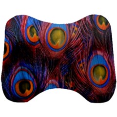 Pretty Peacock Feather Head Support Cushion