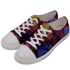 Pretty Peacock Feather Men s Low Top Canvas Sneakers by Ket1n9