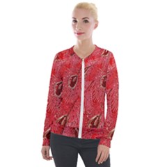 Red Peacock Floral Embroidered Long Qipao Traditional Chinese Cheongsam Mandarin Velvet Zip Up Jacket by Ket1n9