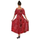 Red Peacock Floral Embroidered Long Qipao Traditional Chinese Cheongsam Mandarin Shoulder Straps Boho Maxi Dress  View2