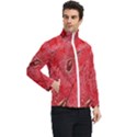 Red Peacock Floral Embroidered Long Qipao Traditional Chinese Cheongsam Mandarin Men s Bomber Jacket View2