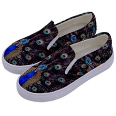 Peacock Kids  Canvas Slip Ons by Ket1n9