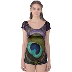 Peacock Feather Boyleg Leotard  by Ket1n9