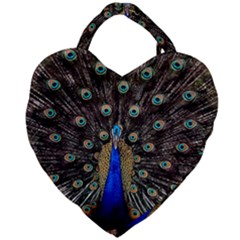 Peacock Giant Heart Shaped Tote by Ket1n9