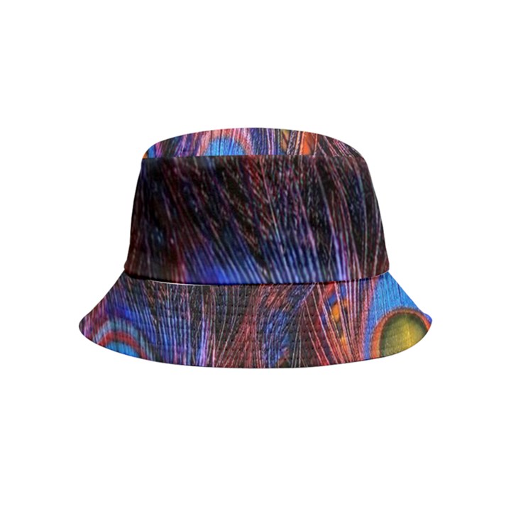 Pretty Peacock Feather Bucket Hat (Kids)