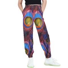 Pretty Peacock Feather Kids  Joggers