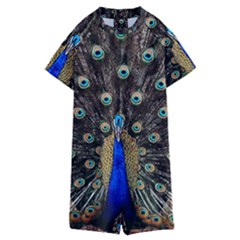 Peacock Kids  Boyleg Half Suit Swimwear by Ket1n9