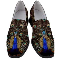 Peacock Women s Chunky Heel Loafers by Ket1n9