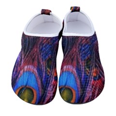 Pretty Peacock Feather Men s Sock-style Water Shoes by Ket1n9