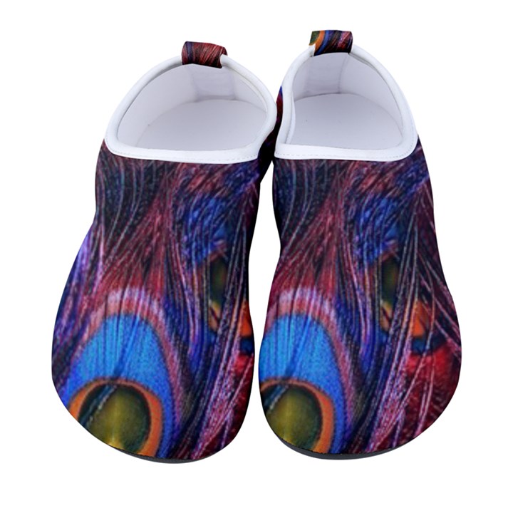 Pretty Peacock Feather Men s Sock-Style Water Shoes