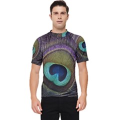 Peacock Feather Men s Short Sleeve Rash Guard by Ket1n9