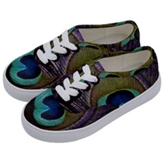 Peacock Feather Kids  Classic Low Top Sneakers by Ket1n9