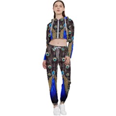 Peacock Cropped Zip Up Lounge Set by Ket1n9