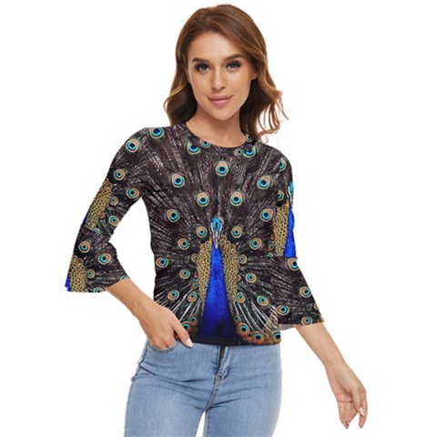 Peacock Bell Sleeve Top by Ket1n9