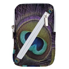 Peacock Feather Belt Pouch Bag (large) by Ket1n9