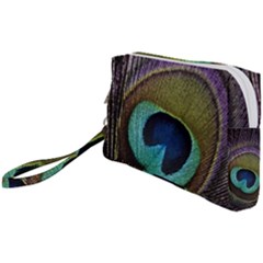 Peacock Feather Wristlet Pouch Bag (small) by Ket1n9