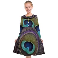 Peacock Feather Kids  Midi Sailor Dress by Ket1n9