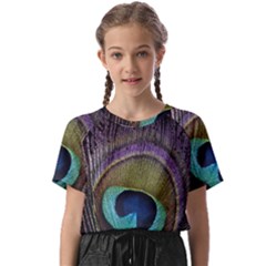 Peacock Feather Kids  Basic T-shirt by Ket1n9