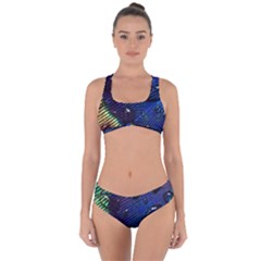 Peacock Feather Retina Mac Criss Cross Bikini Set by Ket1n9