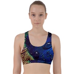 Peacock Feather Retina Mac Back Weave Sports Bra by Ket1n9