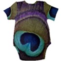 Peacock Feather Baby Short Sleeve Bodysuit View2