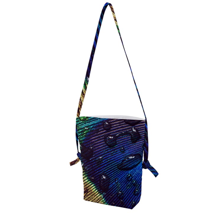 Peacock Feather Retina Mac Folding Shoulder Bag