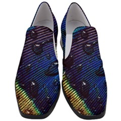 Peacock Feather Retina Mac Women Slip On Heel Loafers by Ket1n9