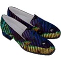 Peacock Feather Retina Mac Women s Chunky Heel Loafers View3