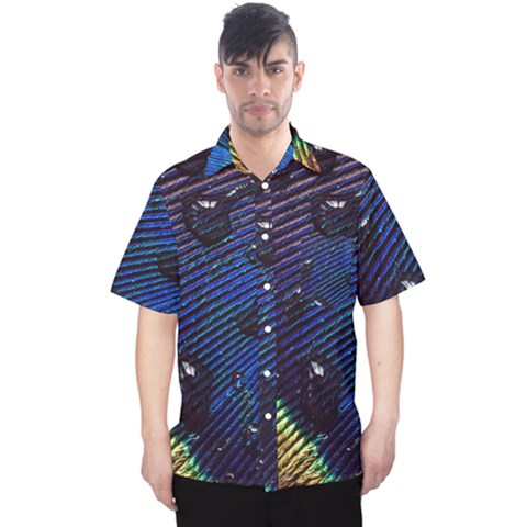 Peacock Feather Retina Mac Men s Hawaii Shirt by Ket1n9