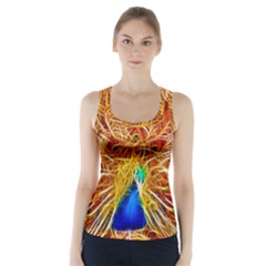 Fractal Peacock Art Racer Back Sports Top by Ket1n9