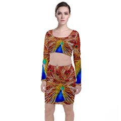 Fractal Peacock Art Top And Skirt Sets by Ket1n9