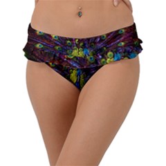 Beautiful Peacock Feather Frill Bikini Bottoms by Ket1n9