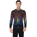 Beautiful Peacock Feather Men s Long Sleeve Rash Guard View1