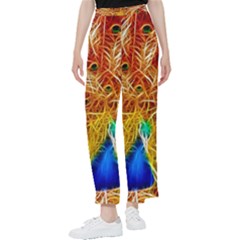 Fractal Peacock Art Women s Pants  by Ket1n9