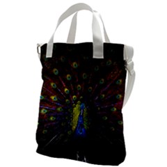 Beautiful Peacock Feather Canvas Messenger Bag by Ket1n9