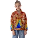 Fractal Peacock Art Kids  Half Zip Hoodie View1