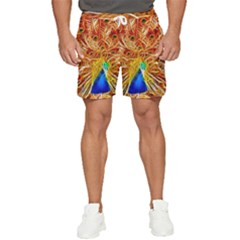 Fractal Peacock Art Men s Runner Shorts by Ket1n9