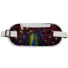 Beautiful Peacock Feather Rounded Waist Pouch by Ket1n9