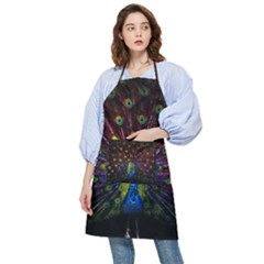 Beautiful Peacock Feather Pocket Apron by Ket1n9