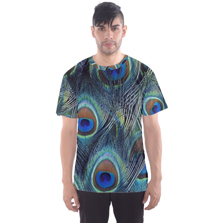 Feathers Art Peacock Sheets Patterns Men s Sport Mesh T-Shirt