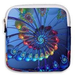 Top Peacock Feathers Mini Square Pouch by Ket1n9